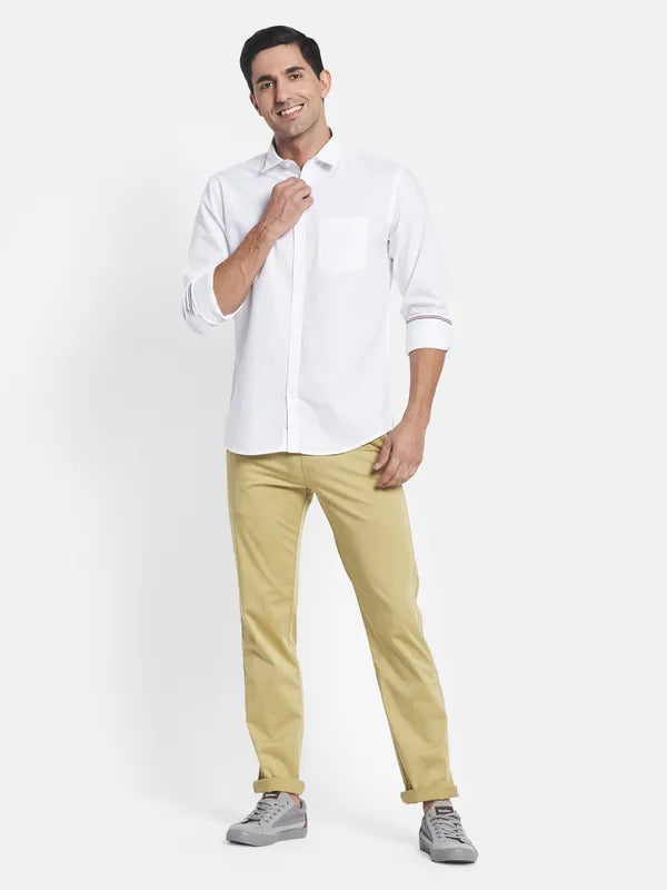 Men White Casual Shirt