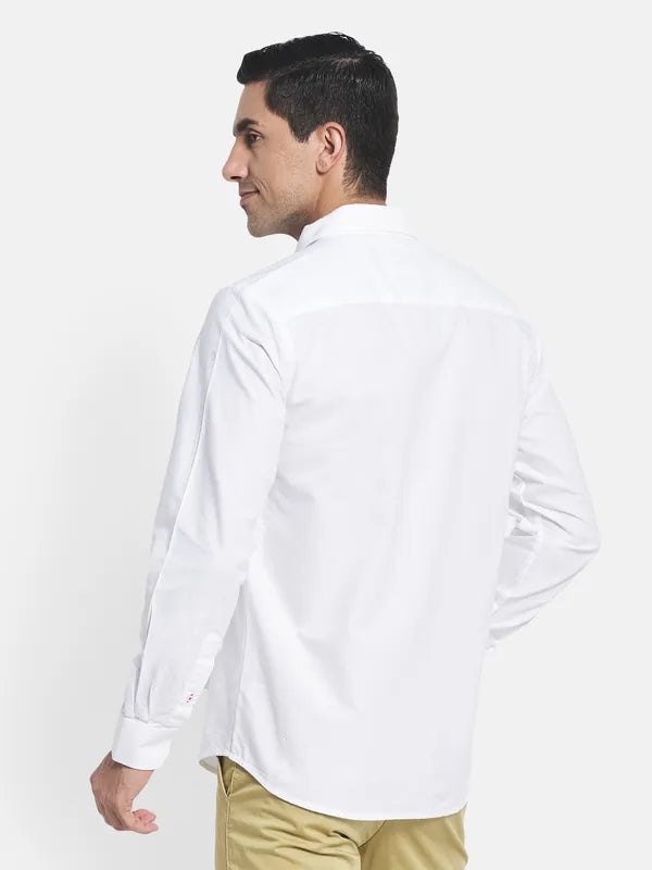 Men White Casual Shirt