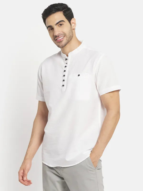 Men White Casual Shirt