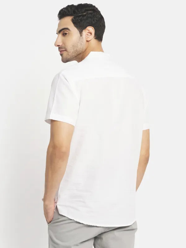 Men White Casual Shirt