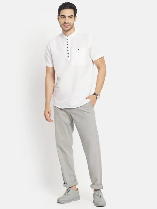 Men White Casual Shirt