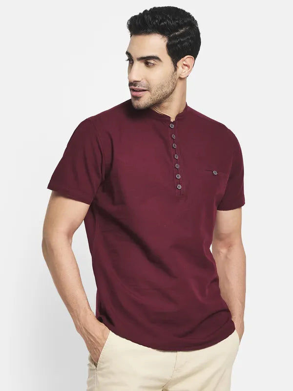 Men Maroon Casual Shirt