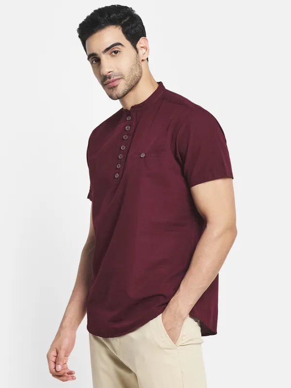 Men Maroon Casual Shirt