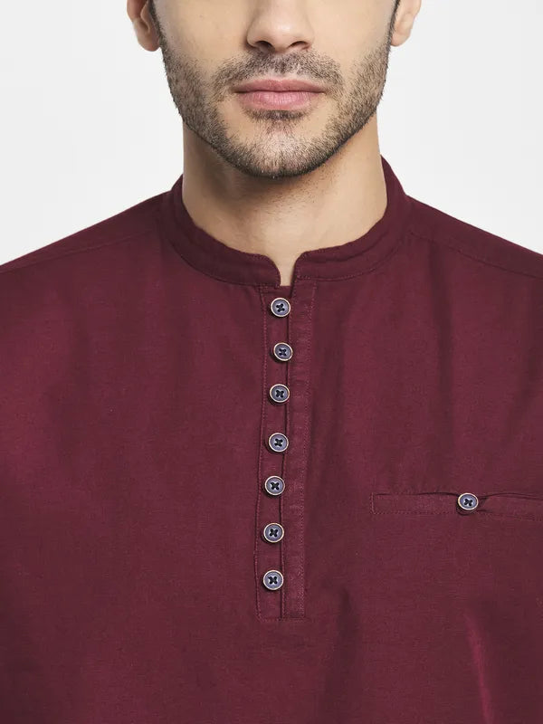 Men Maroon Casual Shirt