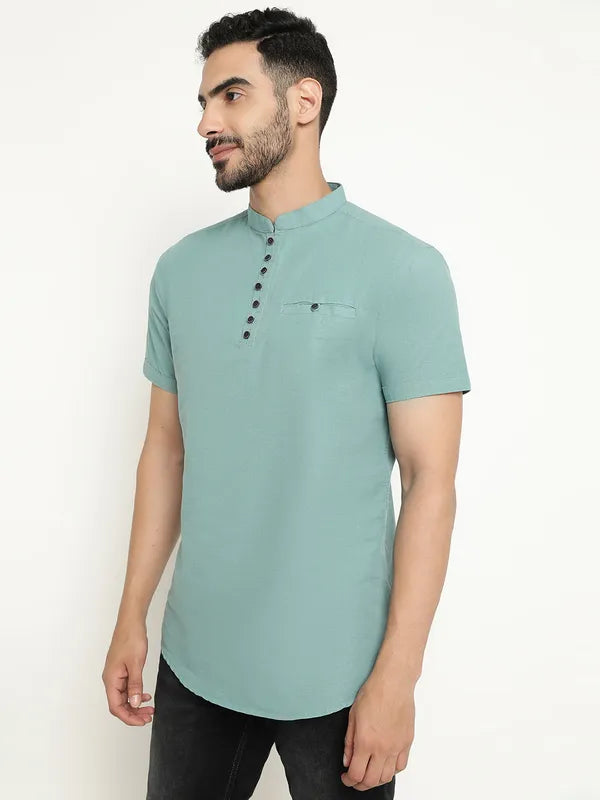 Regular Fit Stand-Up Collar Shirt