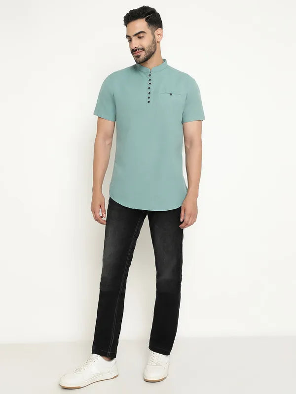 Regular Fit Stand-Up Collar Shirt