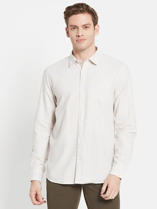 Men Peach-Coloured Casual Shirt