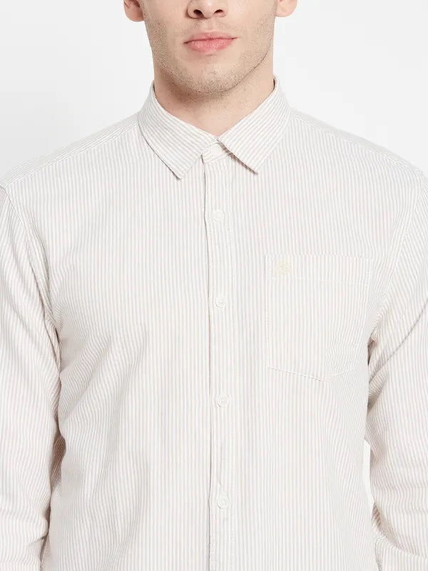 Men Peach-Coloured Casual Shirt