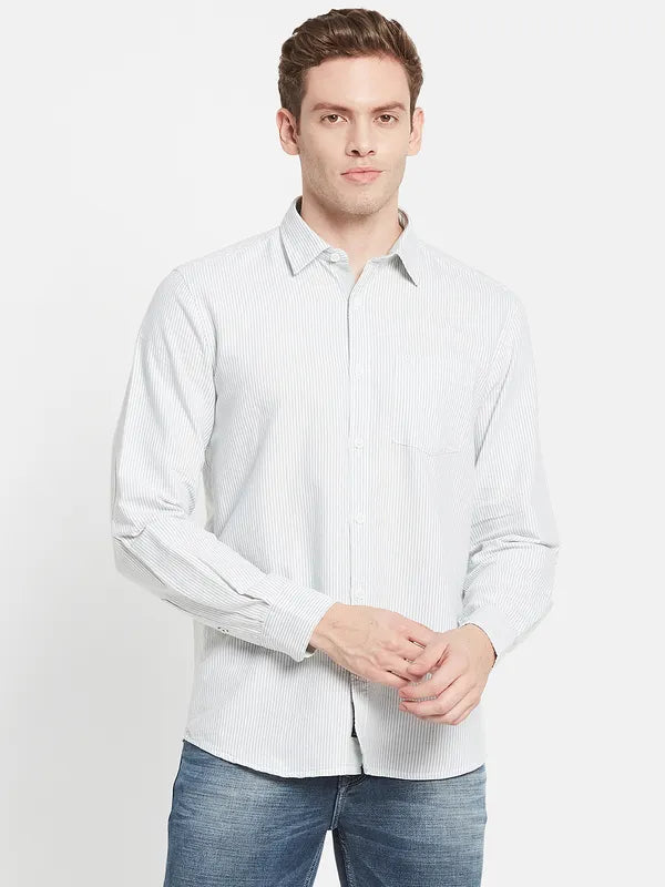 Men White Casual Shirt