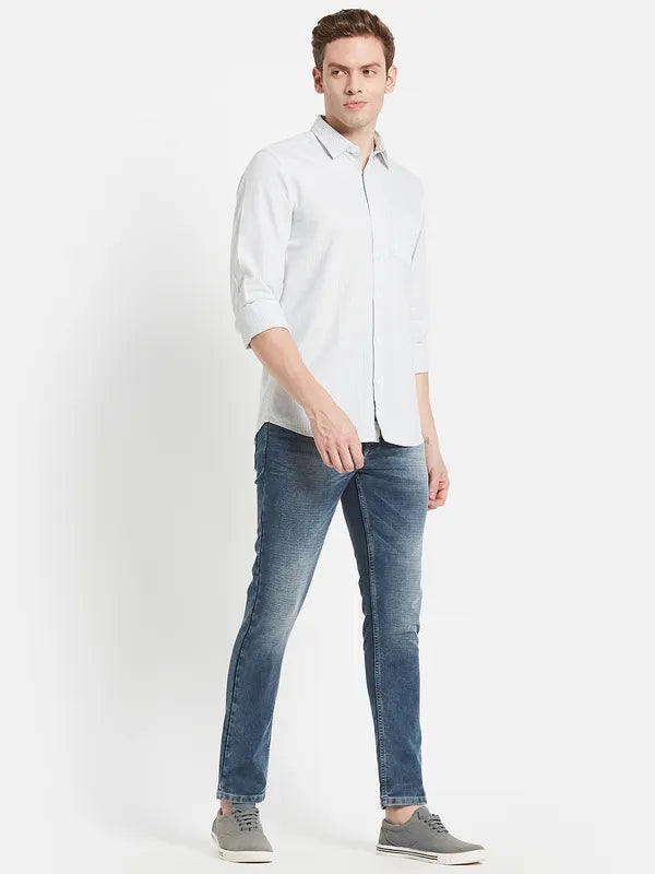 Men White Casual Shirt