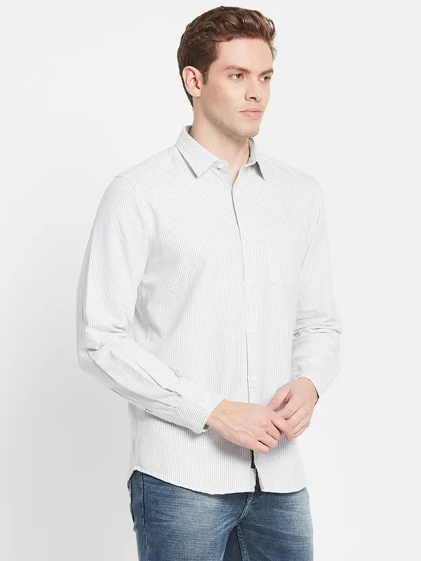 Men White Casual Shirt