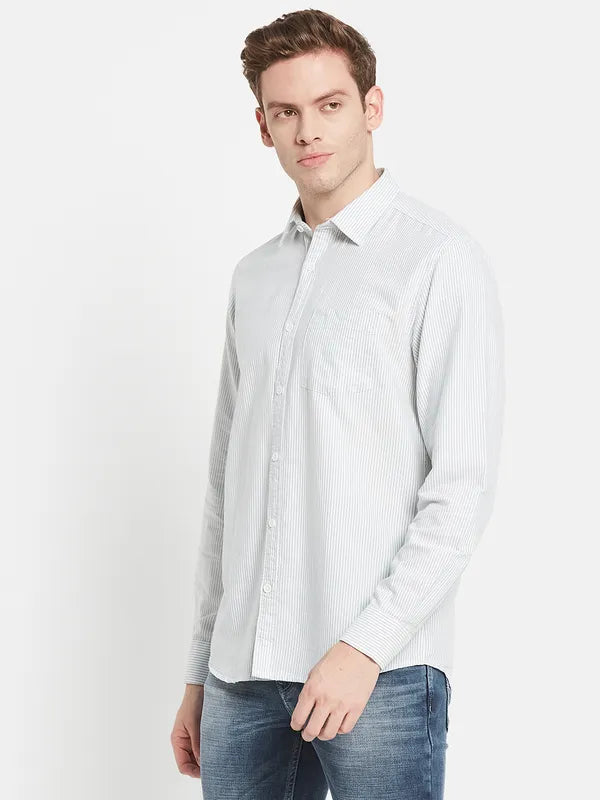 Men White Casual Shirt