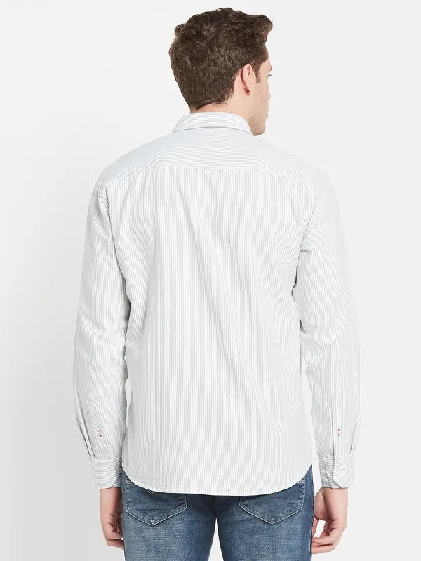 Men White Casual Shirt