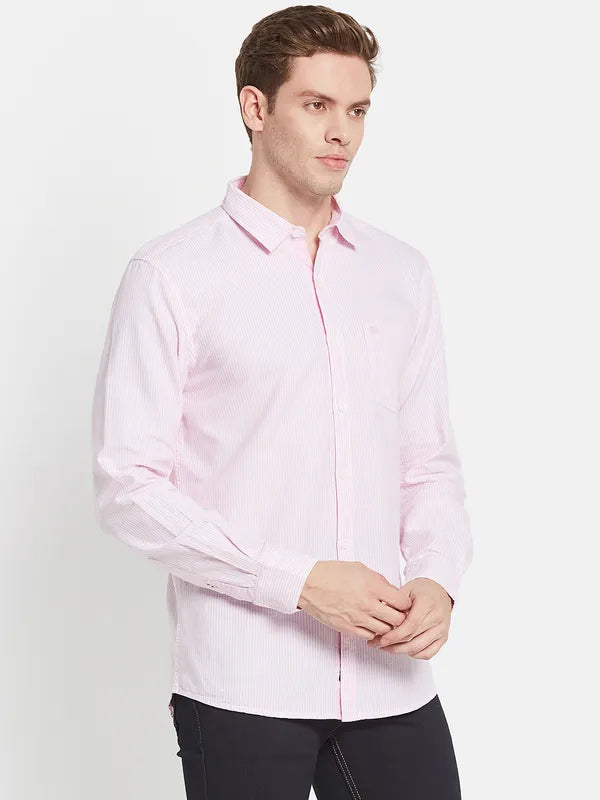 Men Pink Solid Casual Shirt