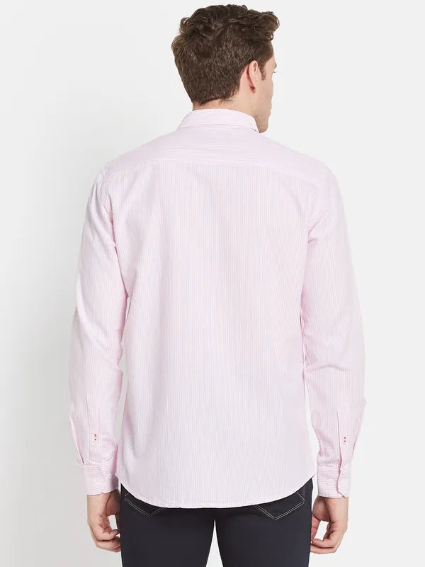 Men Pink Solid Casual Shirt