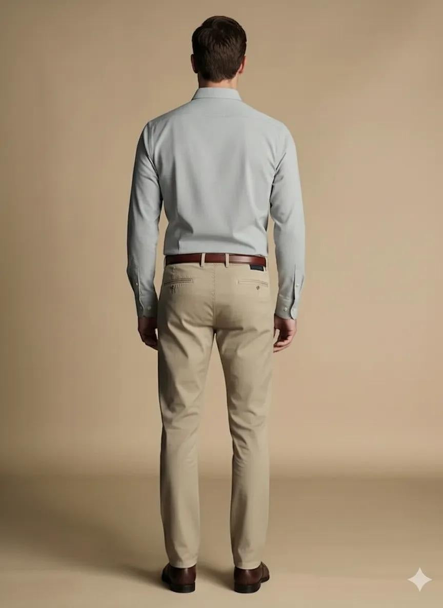 Men Fern Solid Polo Neck Casual Shirt