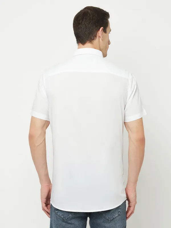 Mettle Men White Casual Shirt