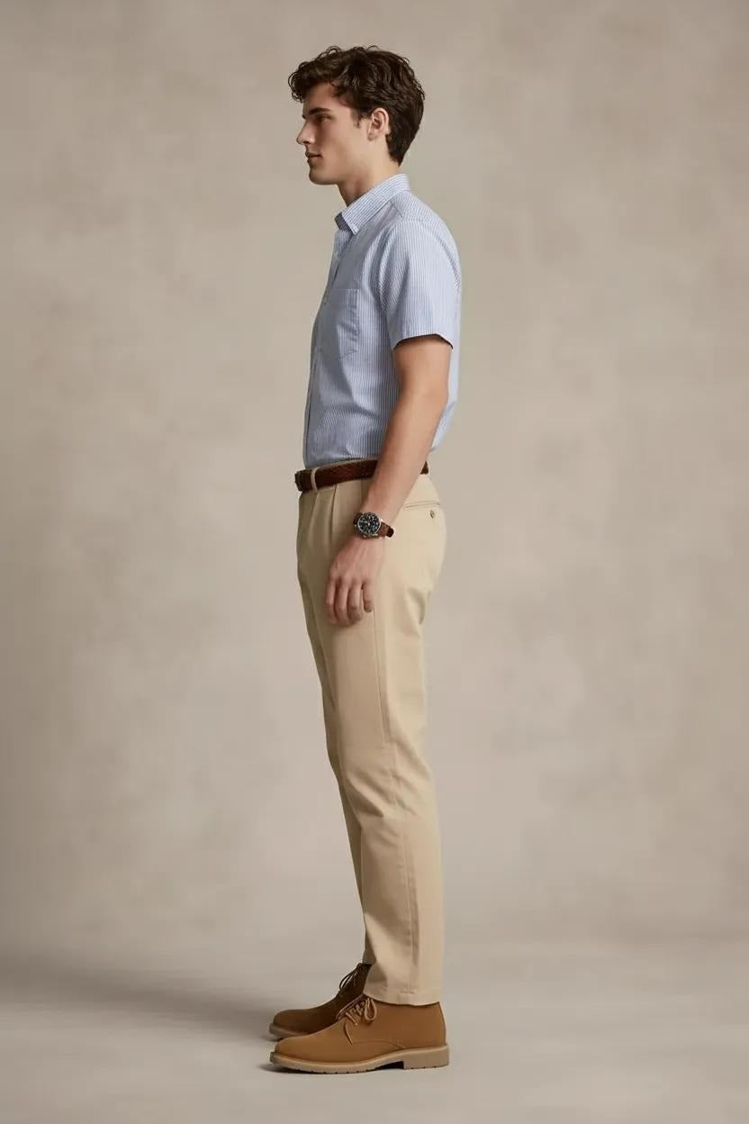 Men Sky Striped Casual Shirt