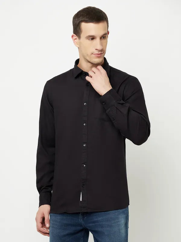 Mettle Men Black Casual Shirt