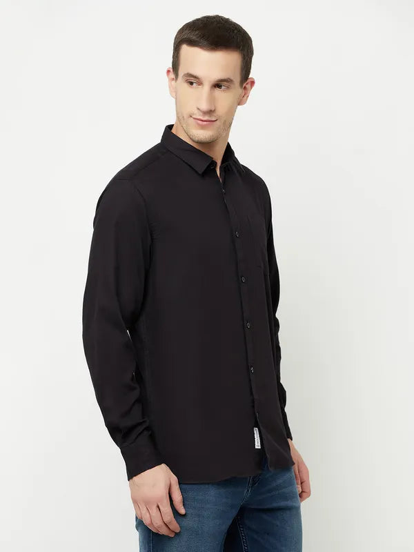 Mettle Men Black Casual Shirt