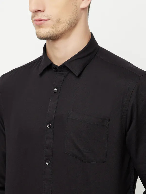 Mettle Men Black Casual Shirt