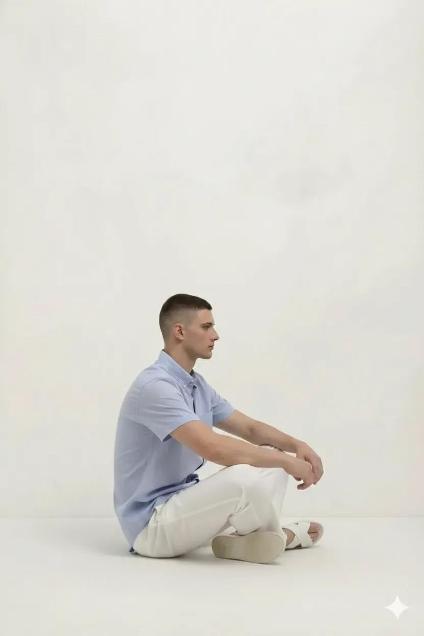 Men Polo Neck Solid Casual Shirt