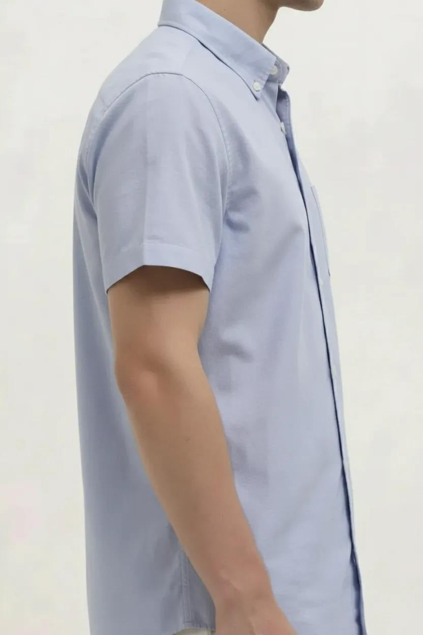 Men Polo Neck Solid Casual Shirt
