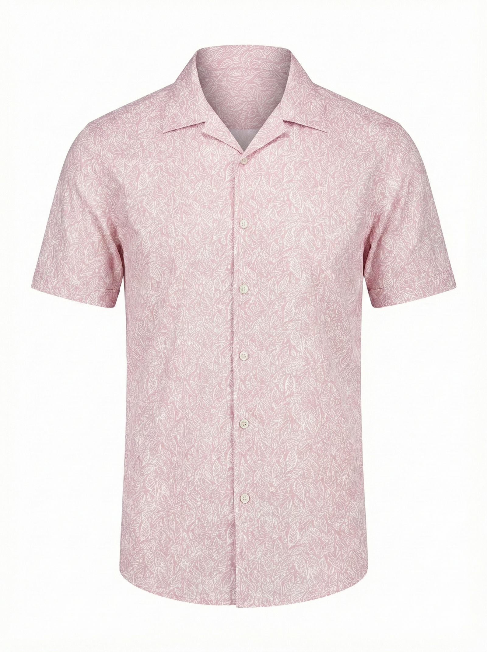 Men Light Pink Printed Casual Shirt