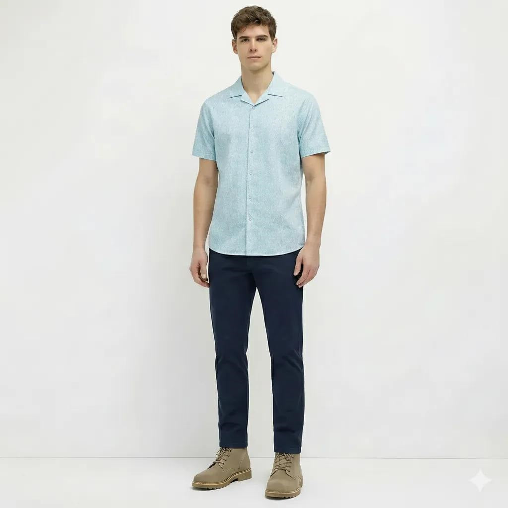 Men Sky Printed Casual Shirt
