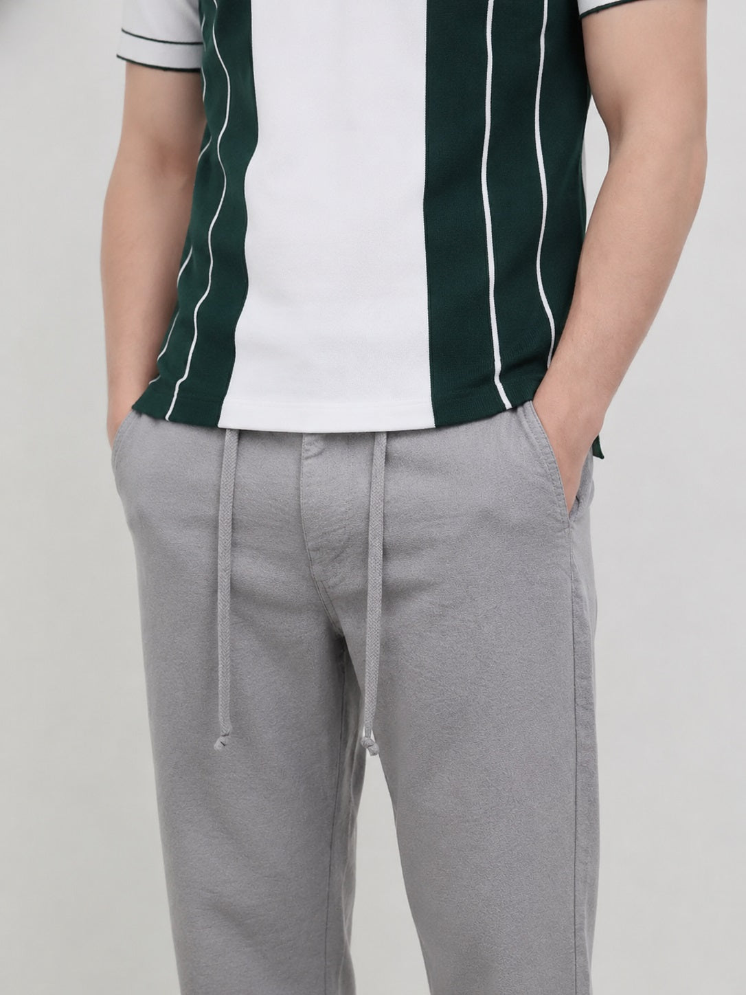 Men Grey Regular Fit Training Track Pants