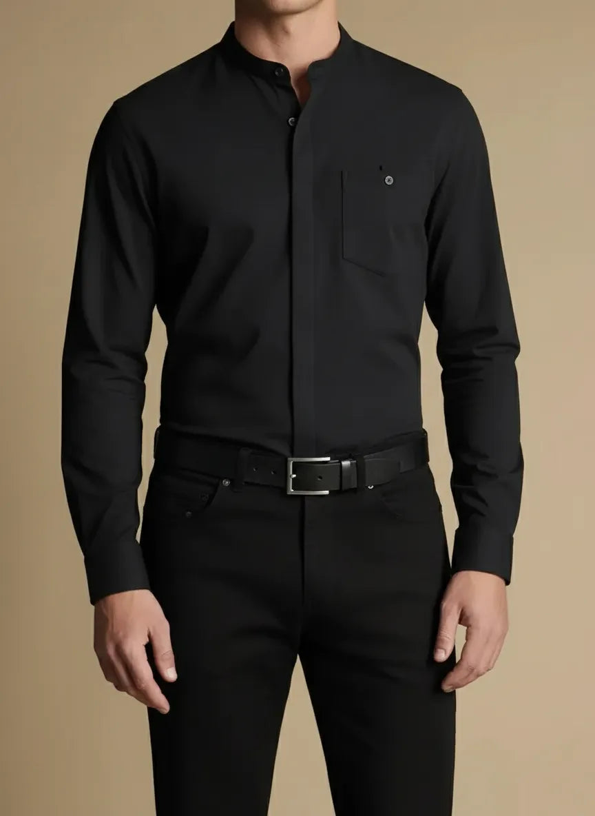 Men Black Casual Shirt