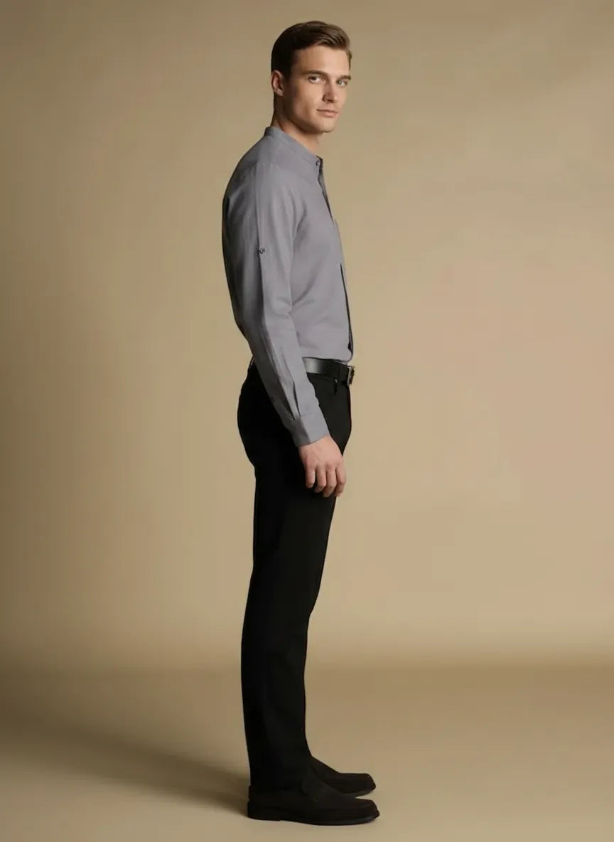 Men Grey Casual Shirt