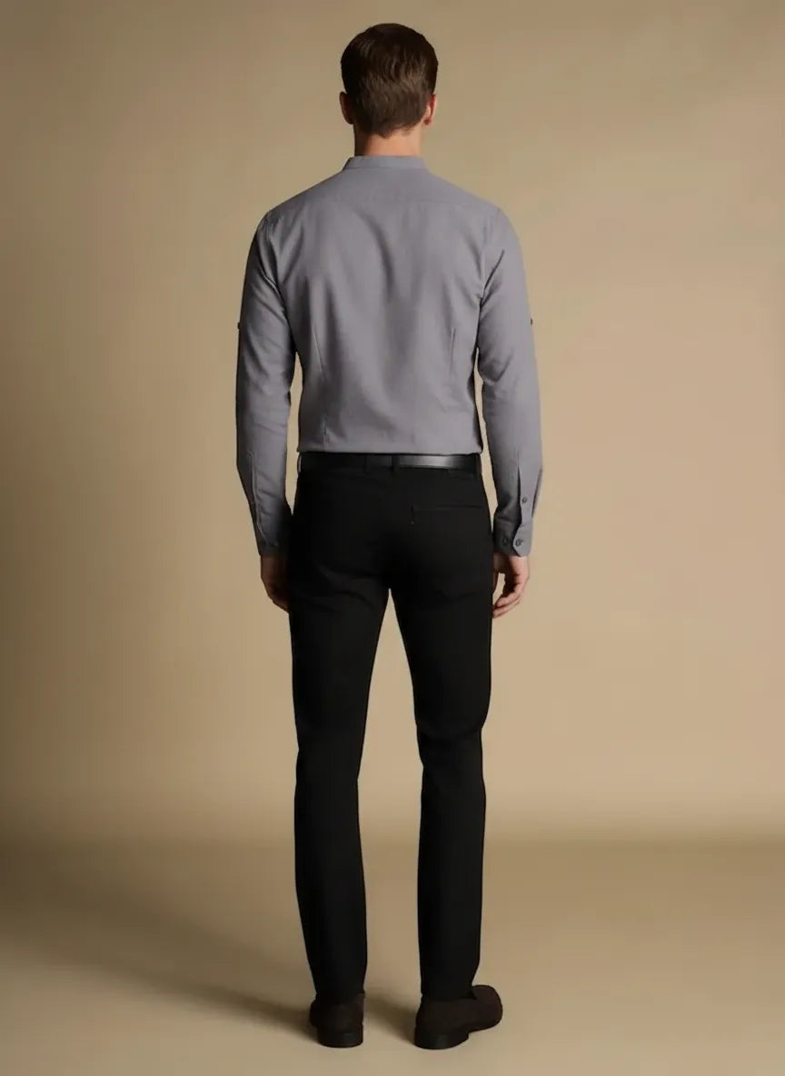 Men Grey Casual Shirt