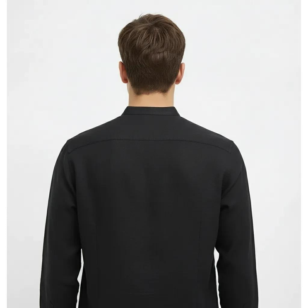 Men Polo Neck Solid Casual Shirt