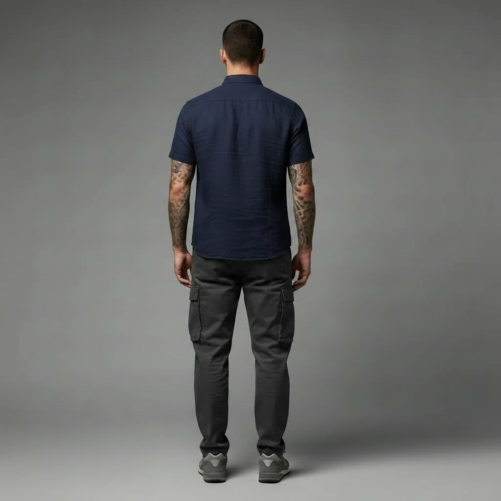 Men Navy Casual Shirt