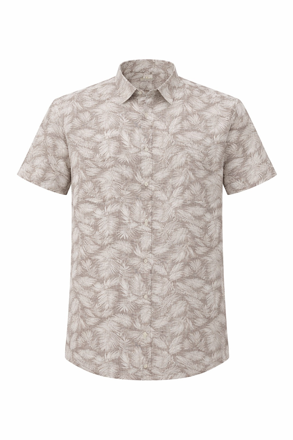 Men Suede Floral Printed Spread Collar Cotton Casual Shirt