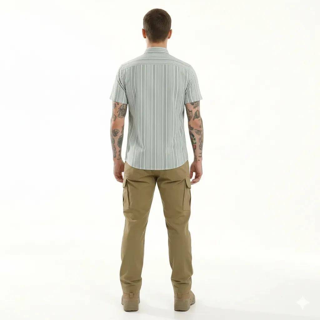 METTLE Men Fern Multi Stripes Striped Casual Shirt