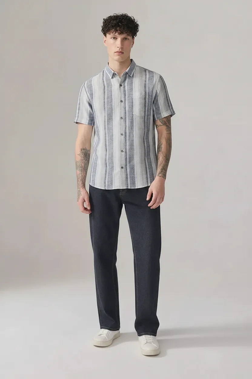 Men Striped Casual Shirt