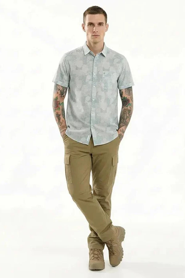 METTLE Men Colourblocked Casual Shirt