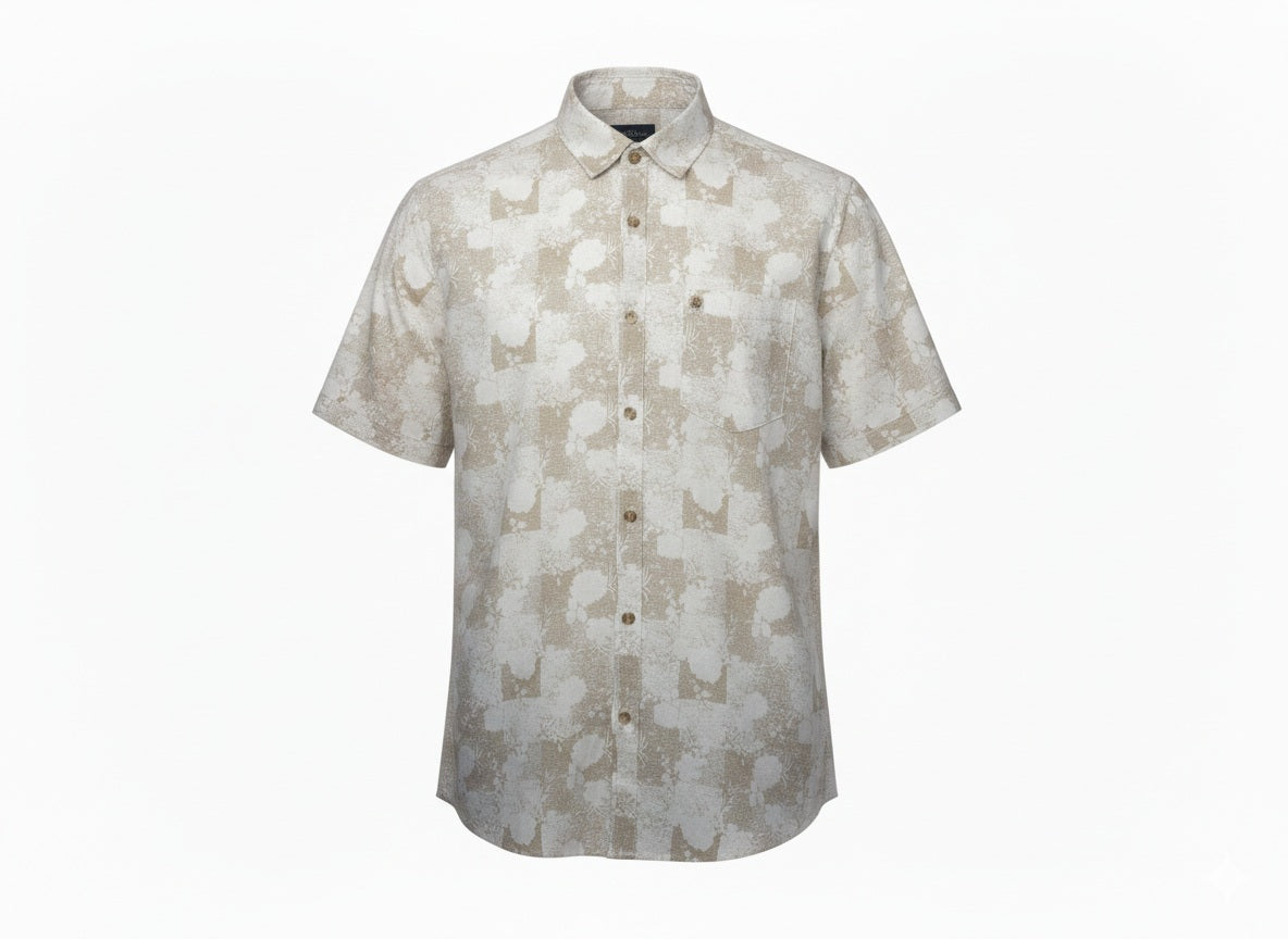 Men Natural Colourblocked Casual Shirt