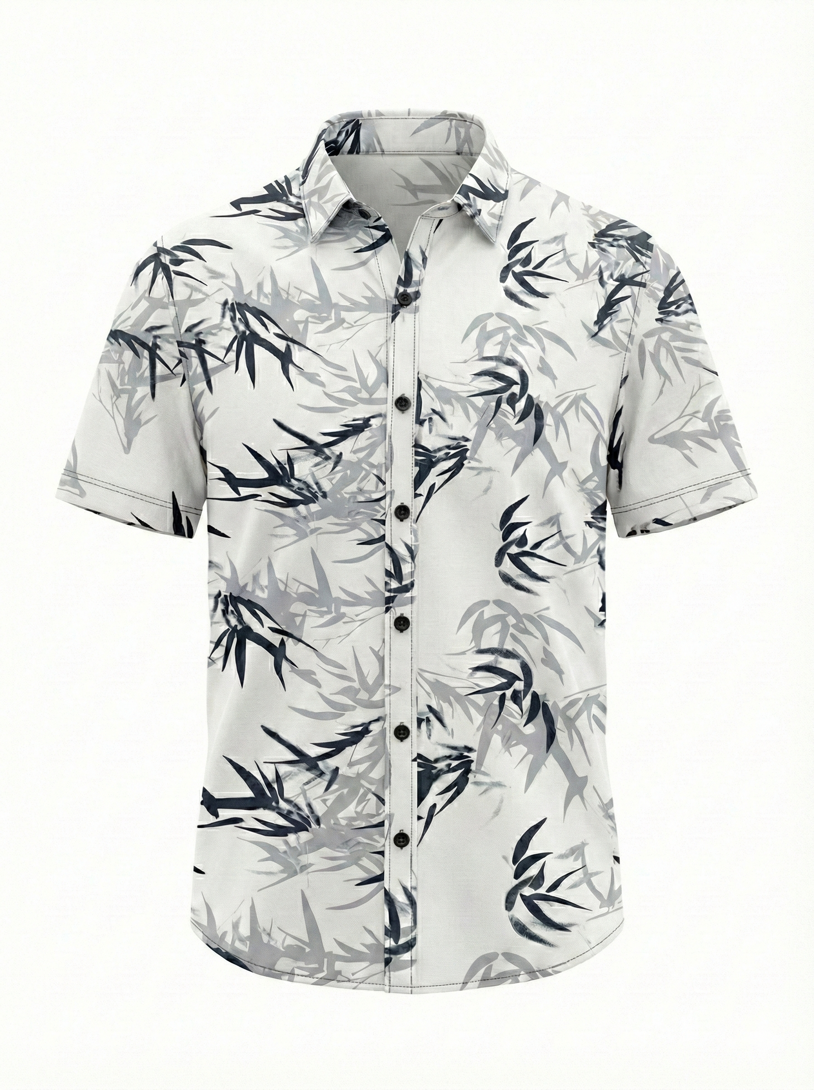 Men White Printed Casual Shirt