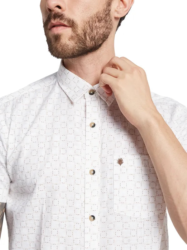 Mettle Geometric Printed Casual Shirt