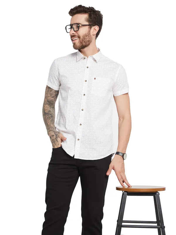 Mettle Geometric Printed Casual Shirt