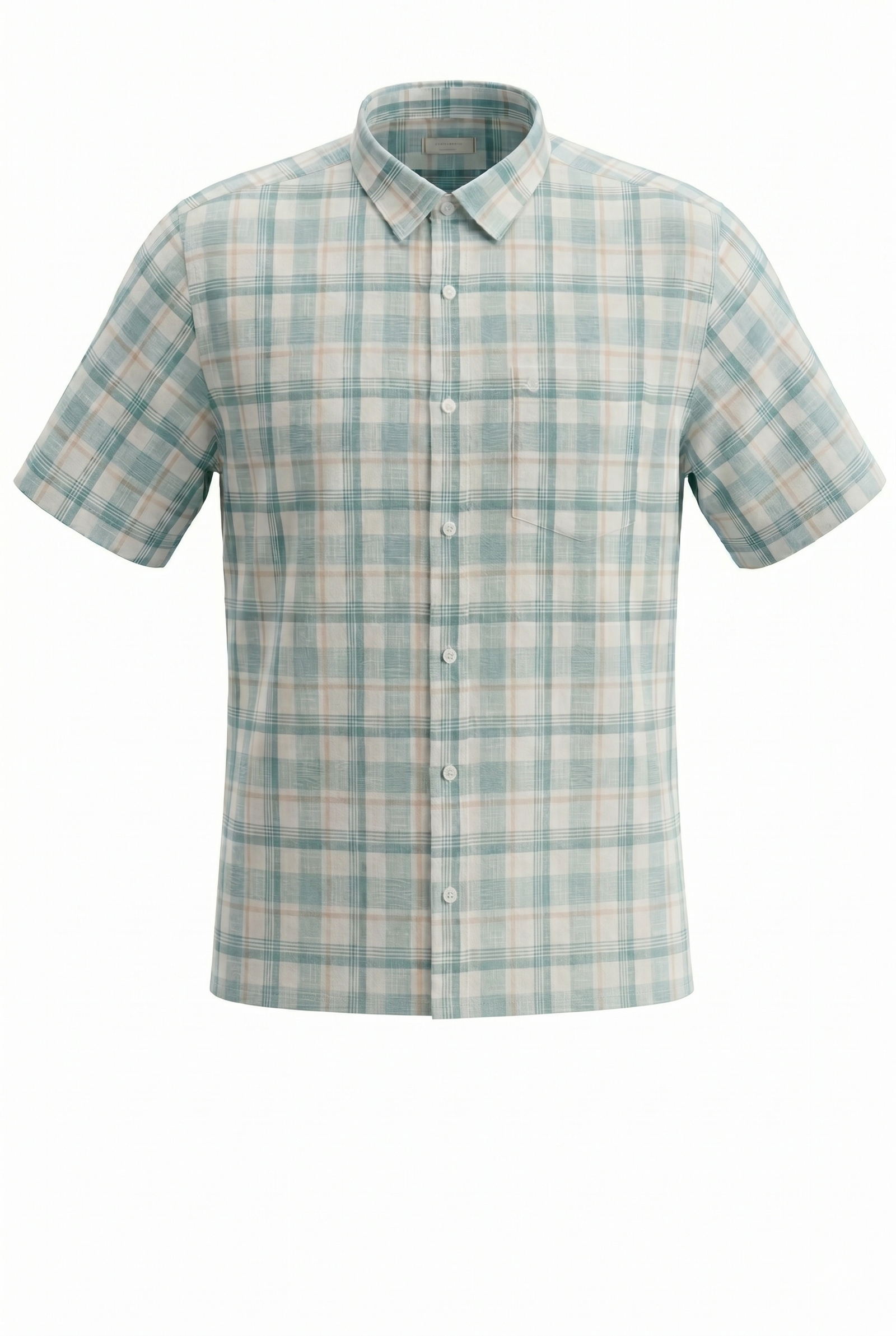 Men Mint Checked Casual Shirt