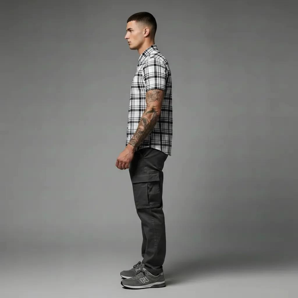 Men Light Olive Tartan Checks Checked Casual Shirt