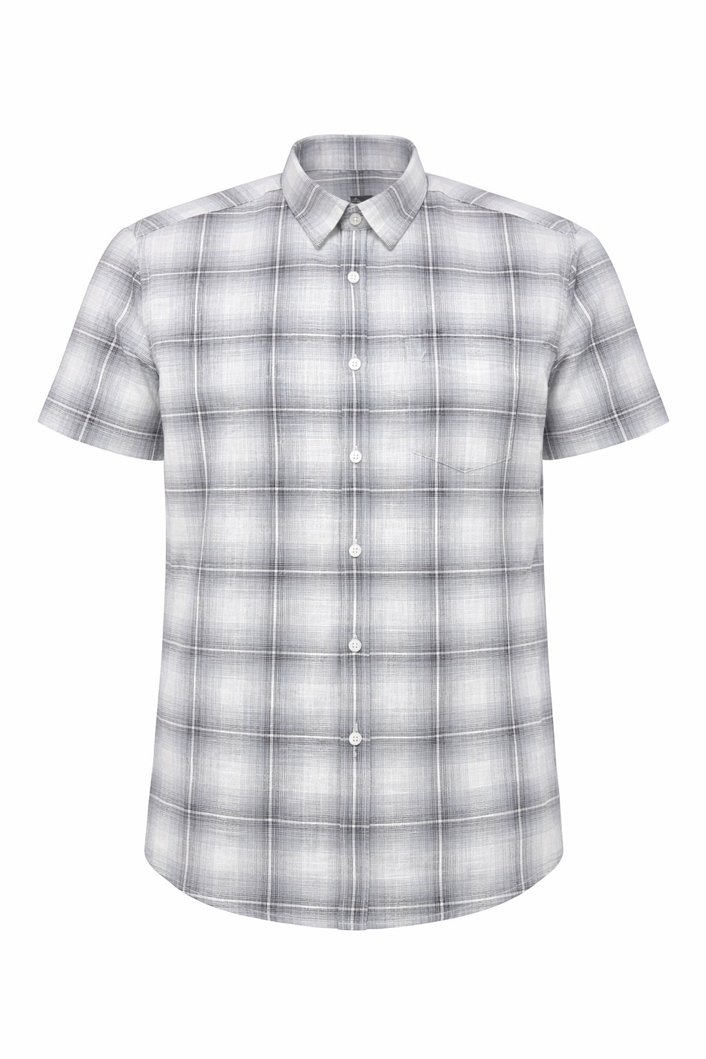 Men White Checked Casual Shirt