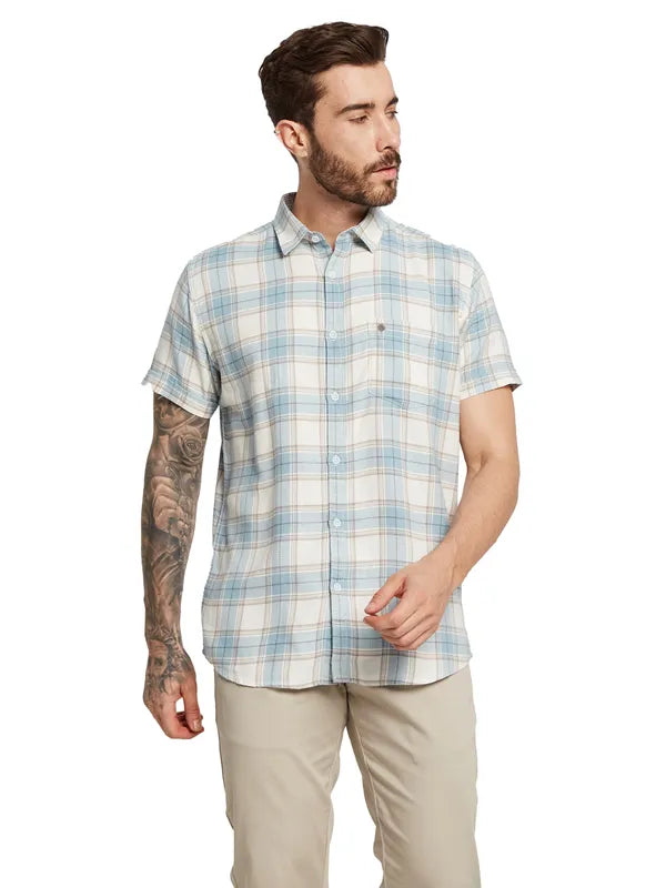 Mettle Men Tartan Checks Opaque Checked Casual Shirt