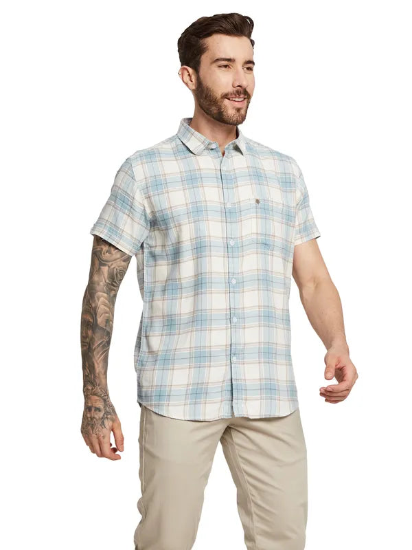 Mettle Men Tartan Checks Opaque Checked Casual Shirt