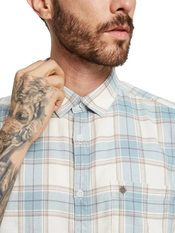 Mettle Men Tartan Checks Opaque Checked Casual Shirt