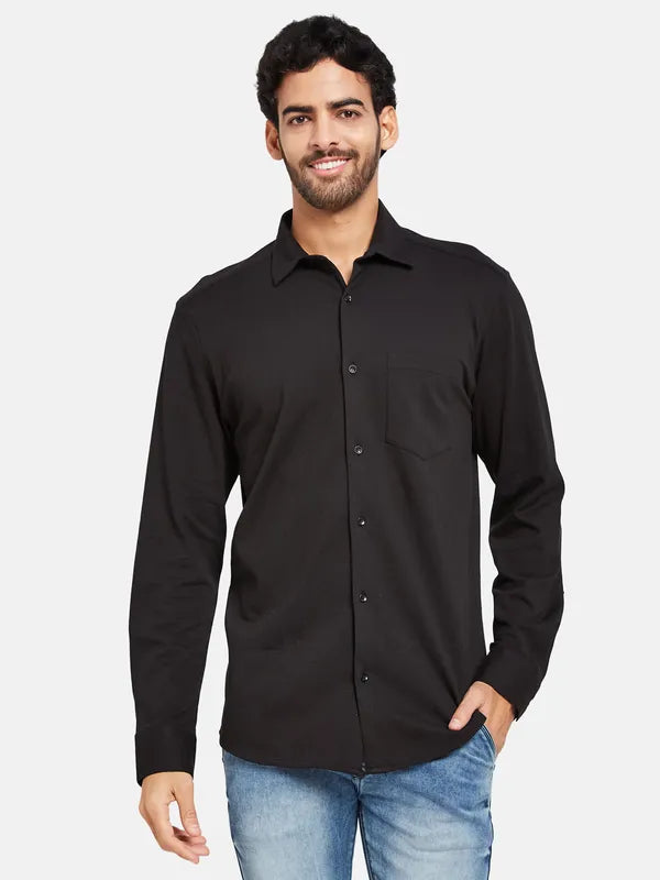 Mettle Men Black Casual Shirt